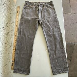 Y2K Vintage Levi’s 501 Straight Leg Classic Gray Faded Denim Jeans size 35 35x32